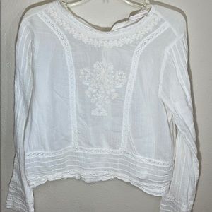Zara embroidered blouse